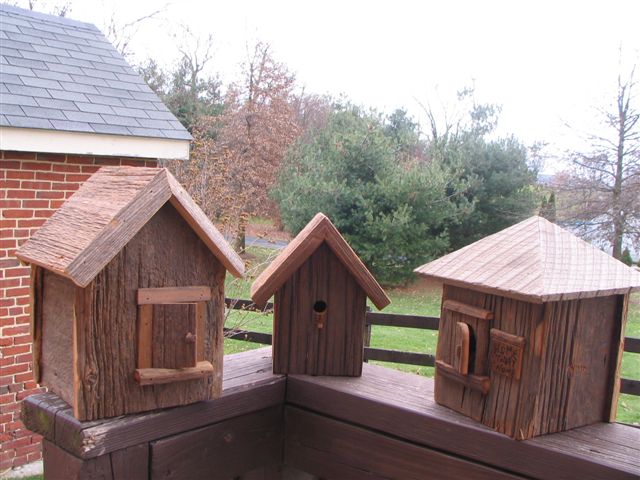 Barnwood birdhouses