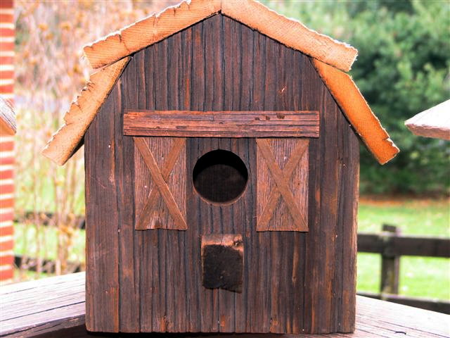 Barnwood birdhouse